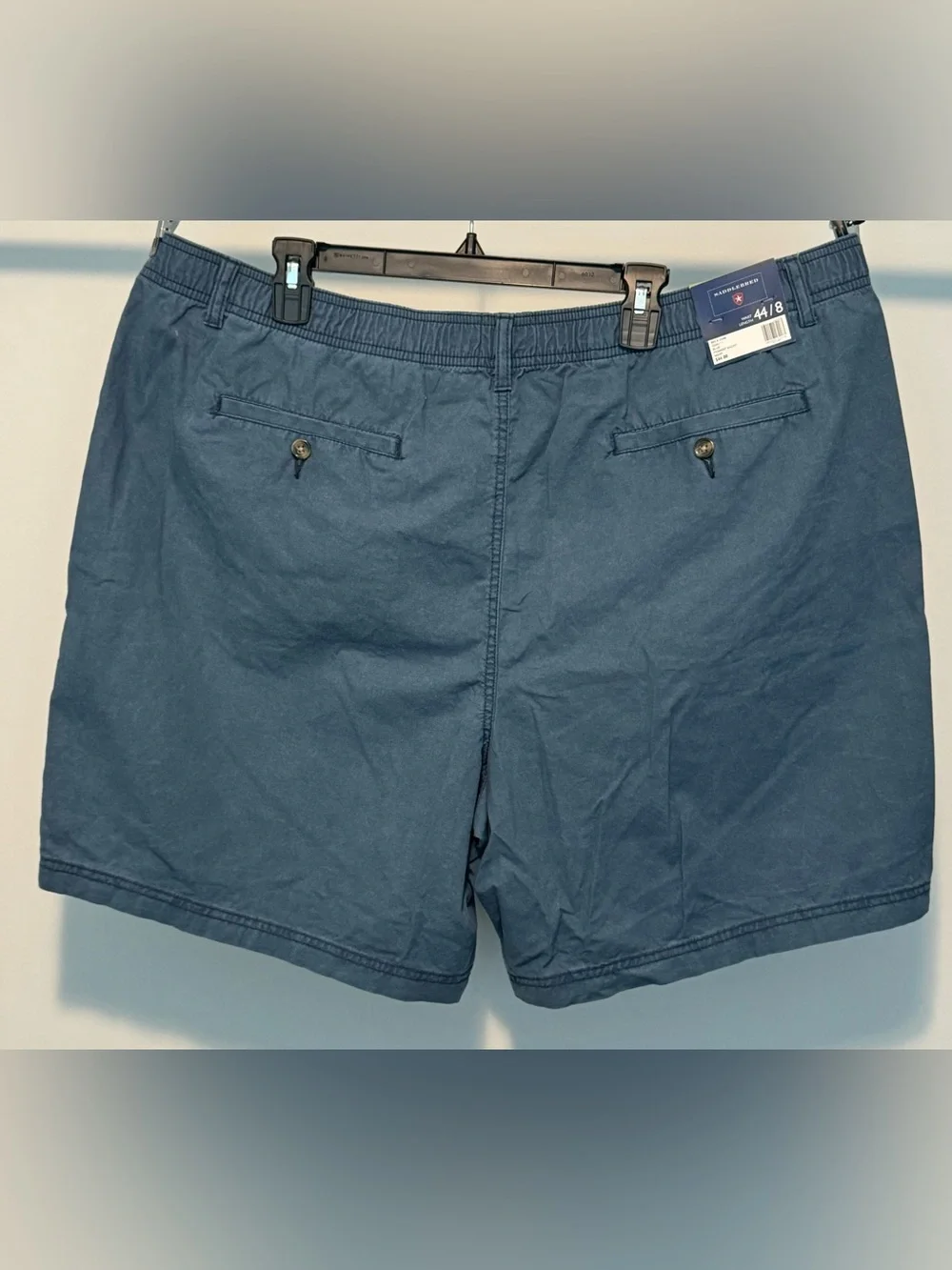 THREE Pairs: Saddlebred Men's Shorts -  1 Blue(NWT), 1 Tan and 1 Gray (good)